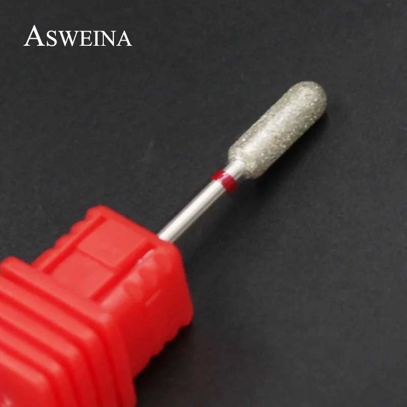 

ASWEINA 1PC Fine Diamond Nail Drill Bit Rotary Burr Milling Cutter Electric Machine for Manicure Nail Clean Drill Accessory