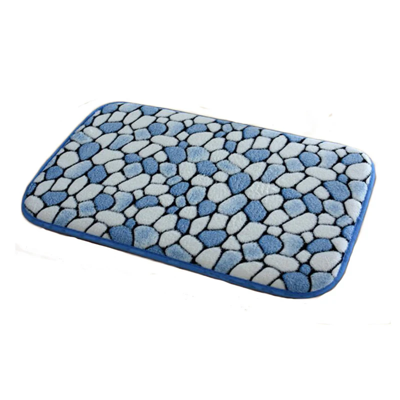 Современный Каменный пенопласт с эффектом памяти, Нескользящие мягкие расслабленные коврики для ванной комнаты, водопоглощающие ковры для кухни, коврики для спальни, входной коврик, 55 - Цвет: blue stone