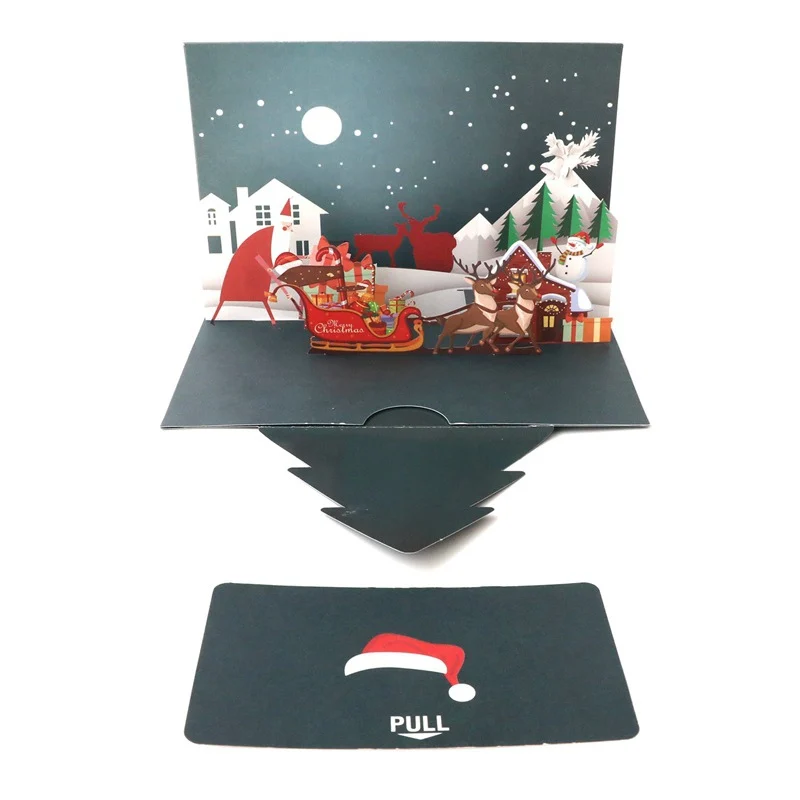  Christmas Popup Cards DIY Handmade 3D Winter Festival Greeting Gifts Card Happy Holiday Card Invita - 4.00003E+12