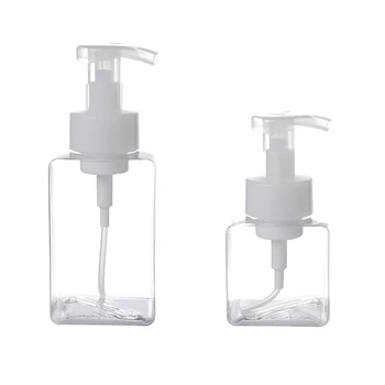 

2pcs Refillable Mouse foaming bottle Hand Soap Dispenser Pump Bottle 250mL/400ml transparent liquid Bottle For Kitchen Bathroom