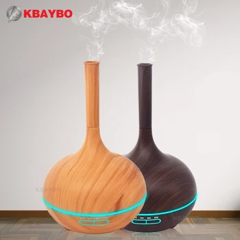 

400ml Aroma Essential Oil Diffuser Wood Grain Ultrasonic Cool Mist Humidifier for Office Home Bedroom Living Room Study Yoga Spa