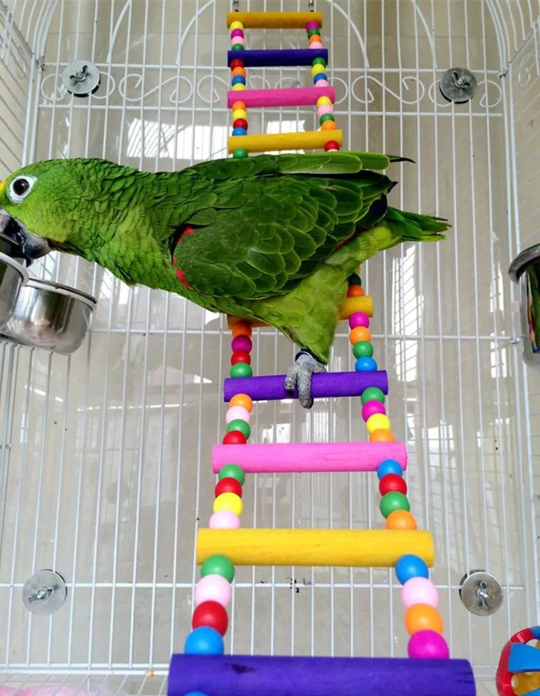 Pet птица Ара cockatiel попугай Хомяк Игрушка качели деревянные Мост Лестнице подняться Укус игрушка