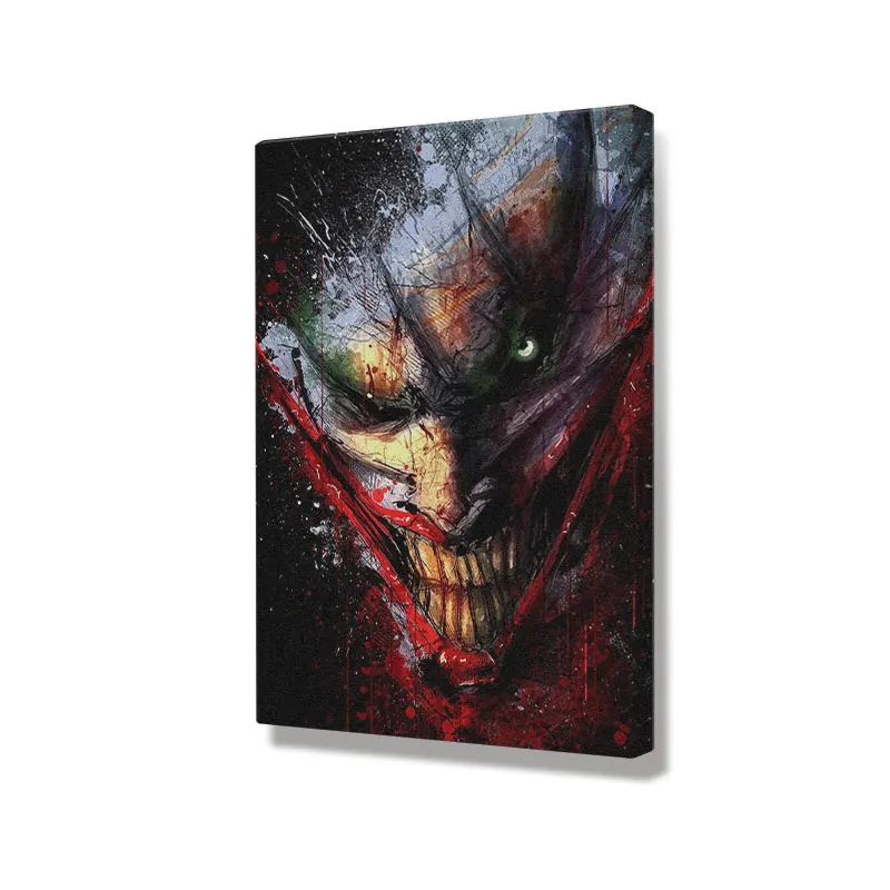 The Joker poster Wall Art Canvas For Teens Living Room Home Bedroom Study Dorm room Apartment Art Decoration Prints