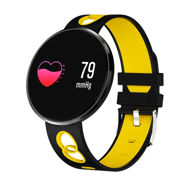 Лучшие Смарт-часы монитор сердечного ритма во время сна фитнес-трекер кровяное давление кислород спортивные мужские Смарт-часы для Android IOS - Цвет: Silicone yellow