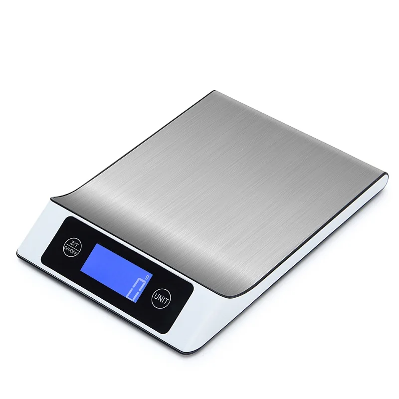 5 кг/1 г 10 кг/1 г 15 кг/1 г цифровые весы для приготовления пищи измерительный инструмент из нержавеющей стали электронные весы с ЖК-дисплеем кухонные весы - Цвет: 15kg-White