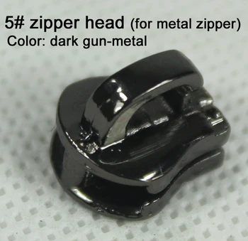 

5# metal zipper head for metal zipper dark gun-metal zipper head zipper slider