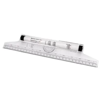

HOT-Multi-purpose Measuring Protractor Template Drawing Rolling Rule 30cm