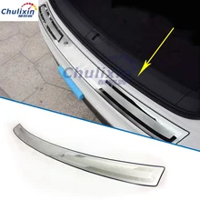 In acciaio inox Auto Posteriore Protezione Paraurti Protezione Trim Copertura autoadesivo dell’automobile piatto di stile per il 2016 2017 2018 Volkswagen VW Tiguan mk2