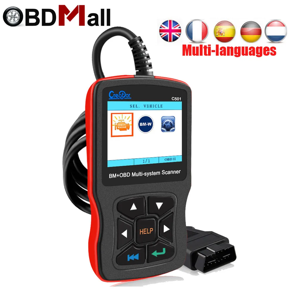 Creator C501 Auto Diagnostic for BMW OBD2 scanner Multi-system scanner fault diagnostic Tool for BMW with OBD2 Functions