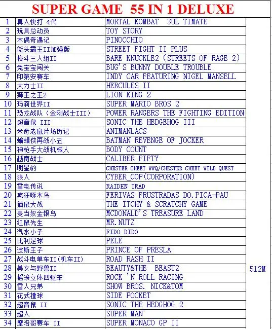 FOR RetroGEN let you play sega gensis  game cartridge on For SNES console with 55 classic games