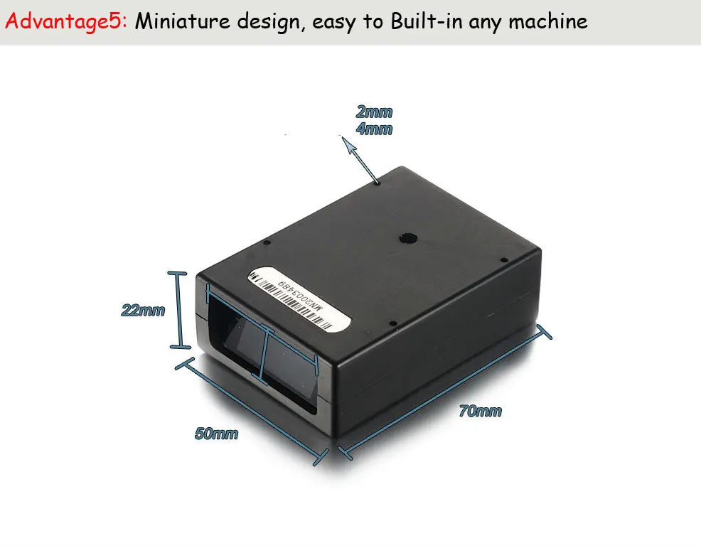 Resolução do Scanner Leitor de Código de Barras Usb com Fio de Alta Preço Barato Scanner Velocidade Módulo qr Code Digitalização 2d Hs-m203 Usb 14 Cheap Scanners