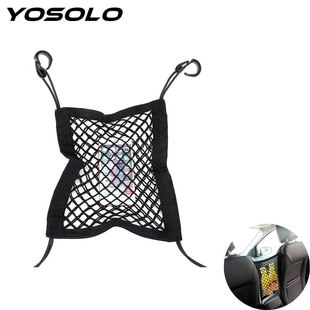 YOSOLO Car Truck Storage Luggage Hooks Elastic Hanging Bag Mesh Net Organizer Holder Seat Back Bag YOSOLO Car Truck Storage Luggage Hooks Elastic Hanging Bag Mesh Net Organizer Holder Seat Back Bag