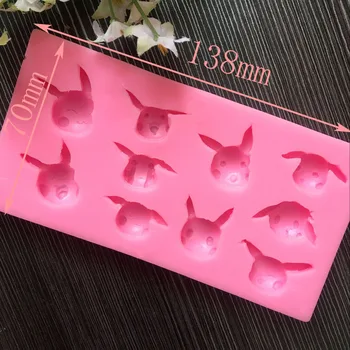 

New cartoon super cute Pikachu silicone mold Fondant cake decoration