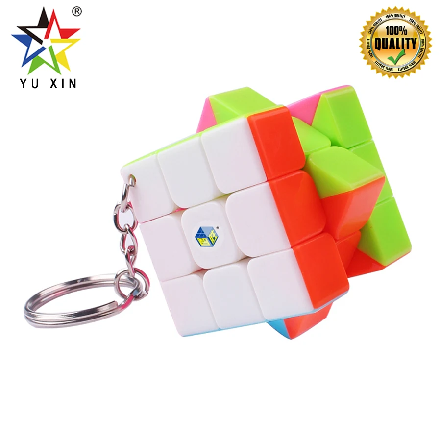 2019 YUXIN Мини-Волшебный куб 3x3x3 соревнование кубар-Рубик на скорость брелок