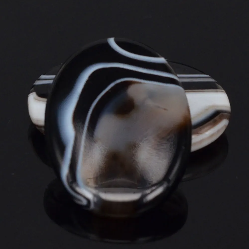 

25x35MM 2Pcs Natural Black Onyx Agate Oval Palm Stone Feng Shui Chakra Healing Crystal Reiki Stone Crafts