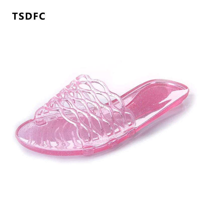 

Crystal Slipper women bathroom PVC slippers Massage slippers health care slippers Jelly plastic women no-slip indoor shoes