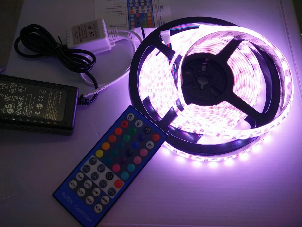Яркость 5 м 4 вида цветов в 1 LED DC12V 10 мм PCB SMD 5050 RGBW/RGBWW светодиодные полосы света