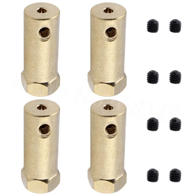 Best Offers 4pcs/lot  Wheels Tires Flexible DC Gear Motor Coupling Coupler Connector Adapter Nuts 12mm Hex 30mm Length for RC Car Robot DIY