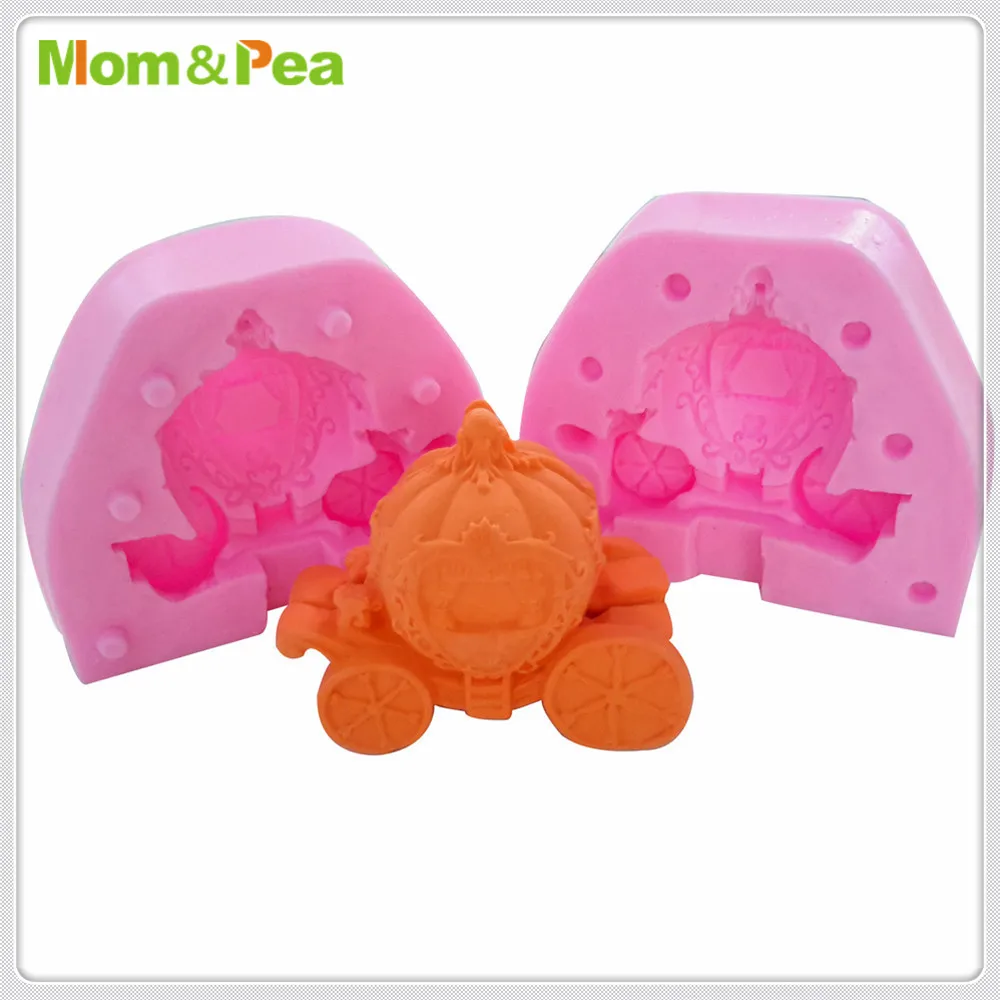 

Mom&Pea MPA1840 Pumpkin Carriage Shaped Silicone Mold Cake Decoration Fondant Cake 3D Mold Food Grade