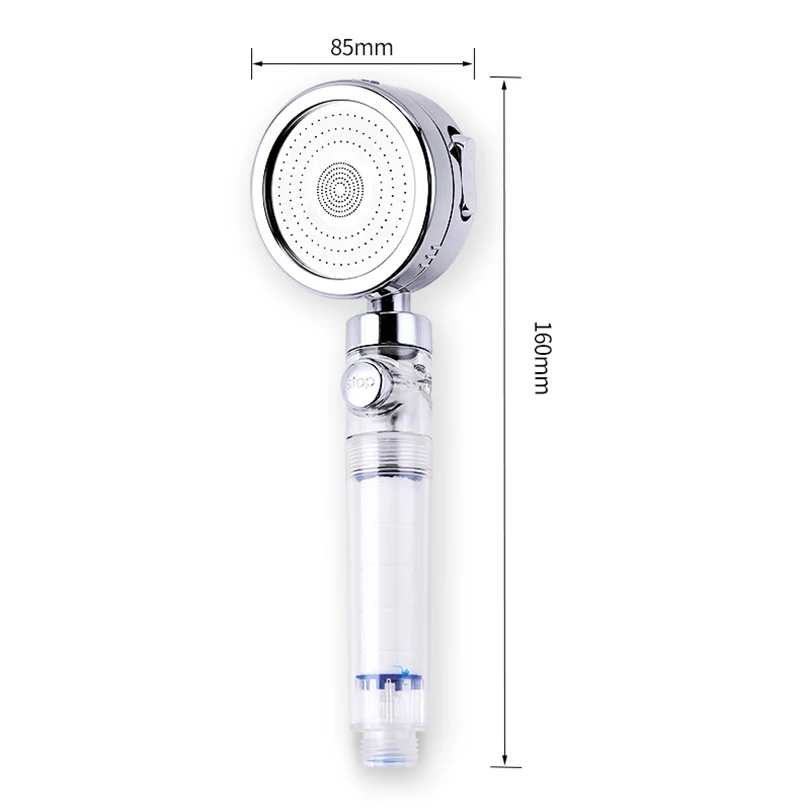 ZhangJi 3-Function Filter Shower Head with Stop Button Bathroom Multifunction 80mm Nozzle Electroplated Water Saving Sprayer ZhangJi 3-Function Filter Shower Head with Stop Button Bathroom Multifunction 80mm Nozzle Electroplated Water Saving Sprayer