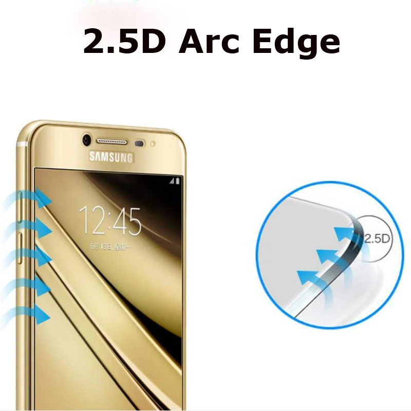 Полностью покрывающее закаленное Стекло для Samsung Galaxy J3, J5, J7 года A8 J6 плюс A3 A5 A7 Экран защитная пленка
