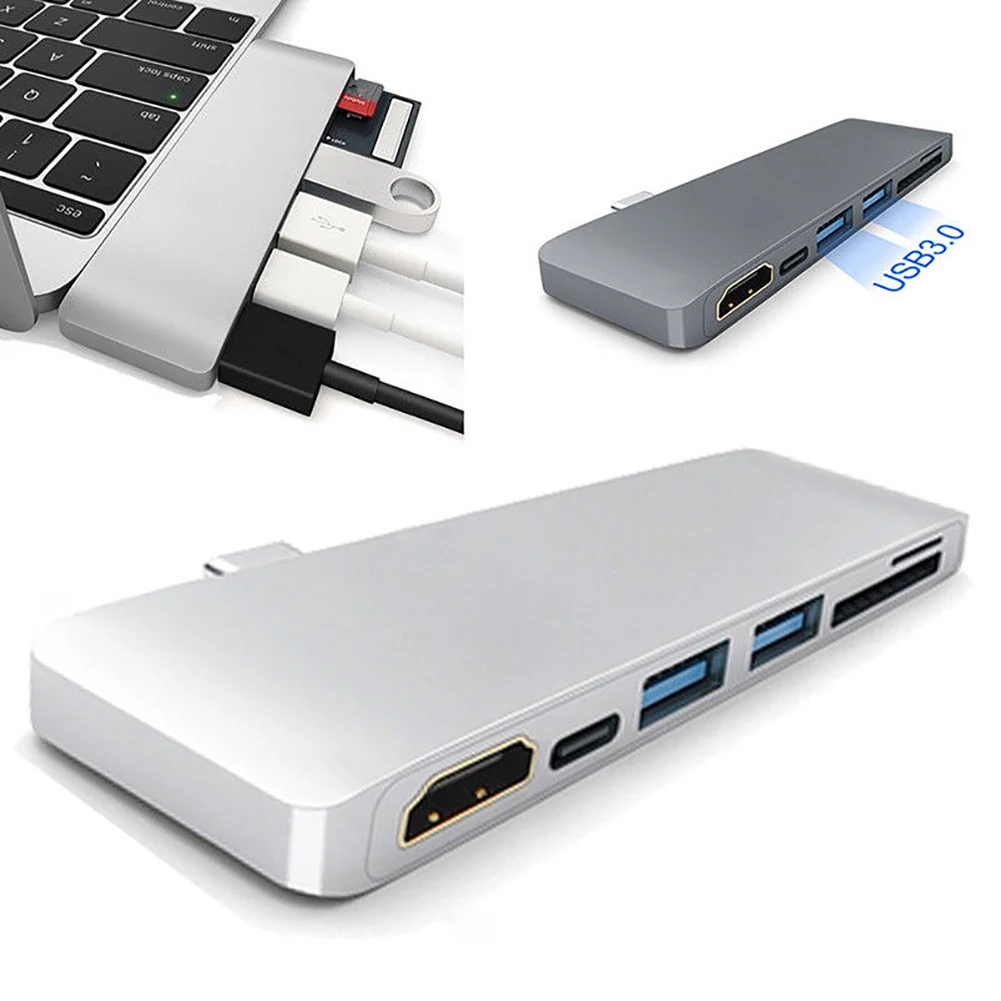 USB 3,0 концентратор type-C до 4 K HDMI зарядка SD Card Reader адаптер для MacBook Pro