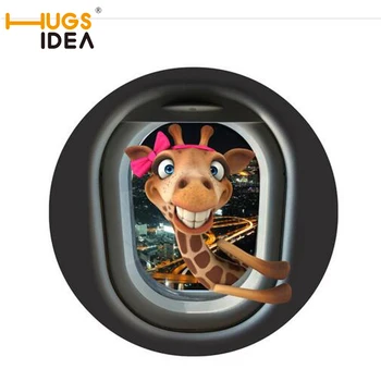 

HUGSIDEA 60*60CM 3D Thin Round Carpet Sika Deer Donald Duck with Rose Print Carpets Anti-slip Rugs Tapete for Home Living Room