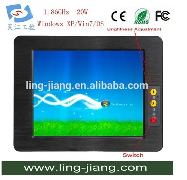  wall mount 15 inch Embedded touch screen all in one pc industrial panel pc for gaming