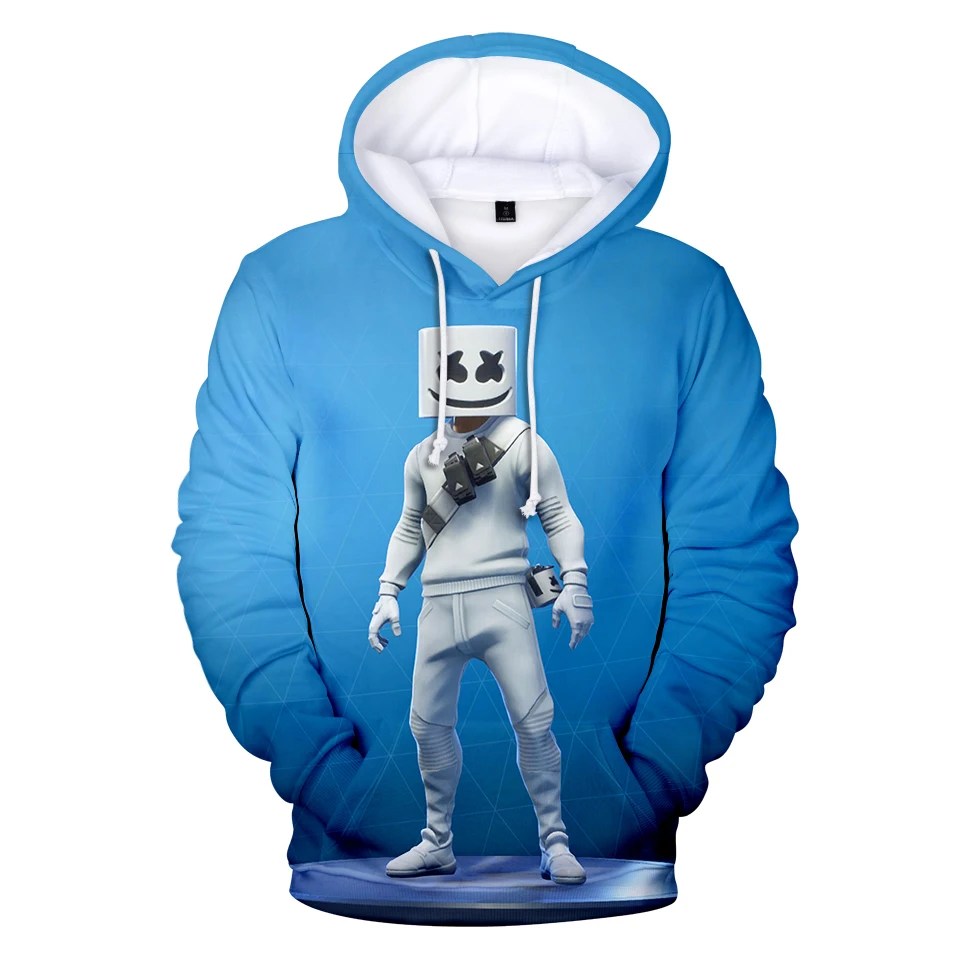 Marshmello DJ Hoodie Baseball Jacket Hoody Cardigan Outwear Coat Sweatshirt