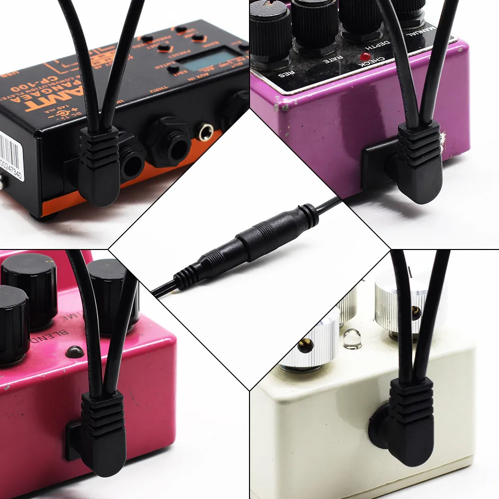 9V DC 1A Power Adapter w/h 5-Way Right-Angle Plug Daisy Chain Power Cable for Guitar Pedal and Other 9V Electronic Device QAC-01 9V DC 1A Power Adapter w/h 5-Way Right-Angle Plug Daisy Chain Power Cable for Guitar Pedal and Other 9V Electronic Device QAC-01