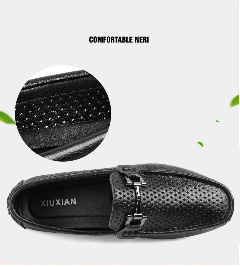 men leather loafers slip on driving shoes (6)
