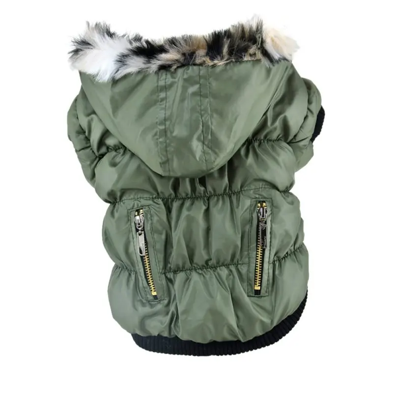 Водонепроницаемая одежда для собак, пальто для маленьких собак, зимняя куртка для щенков, теплая одежда, товары для животных S/M/L/XL/XXL, одежда для собак - Цвет: Зеленый
