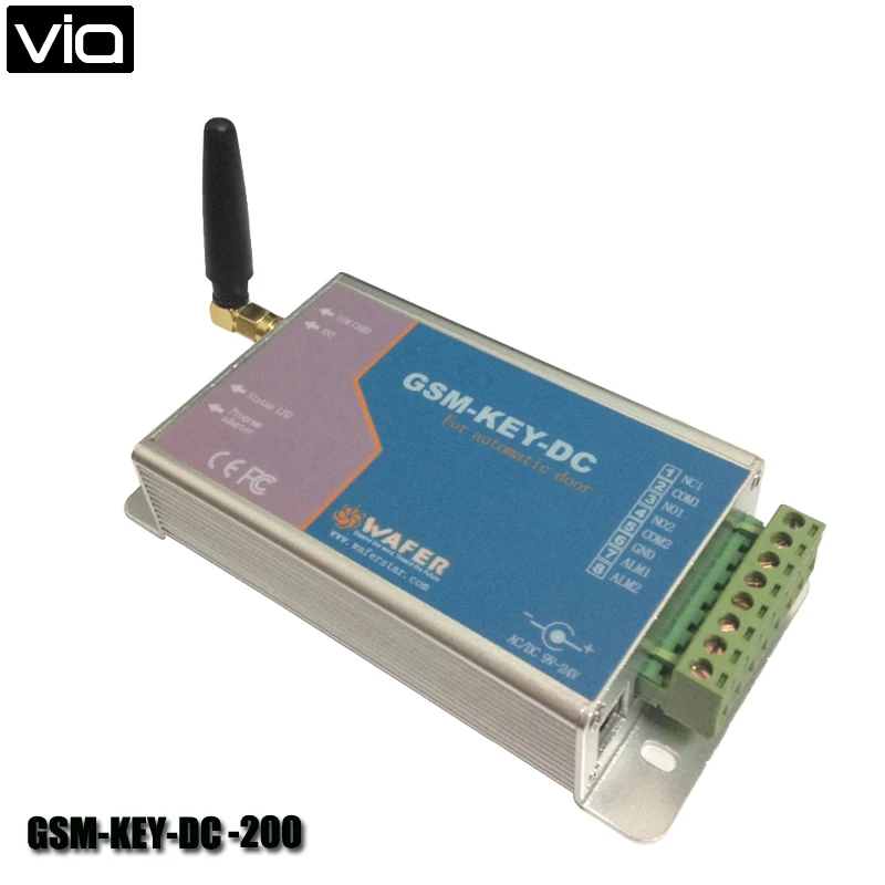 

VIA GSM-KEY-DC200 Free Shipping GPRS Server Supported Sliding Gate GSM Security Remote Access Opener Maximum Working Phone 200
