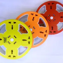 Умная Универсальная круглая розетка, универсальные розетки 4USB для зарядки, для дома, офиса, дома, Великобритании, ЕС, США, вилка