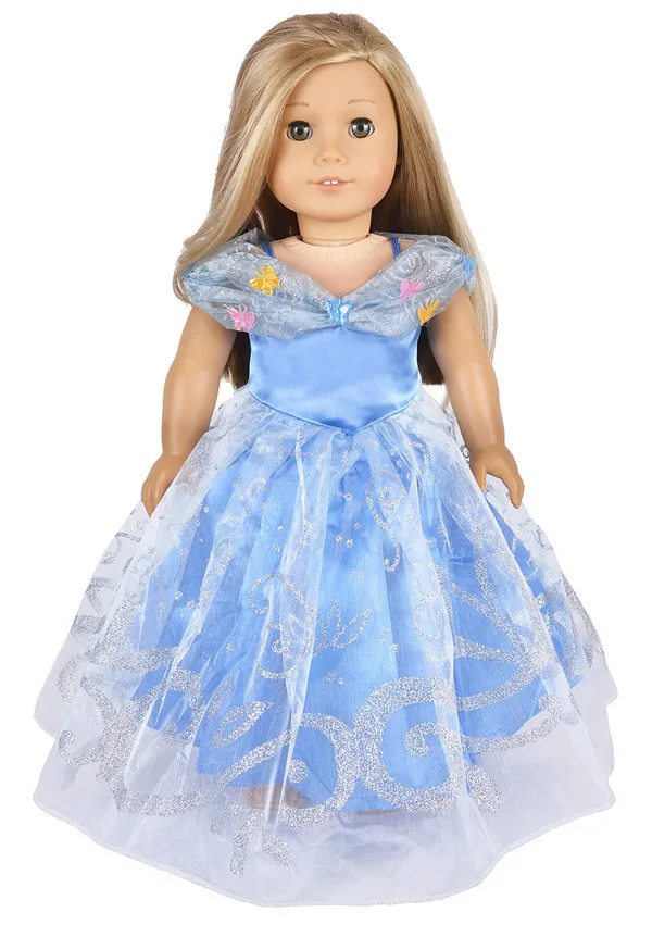 New Elegant Princess Party Off shoulder Dress Clothes For 18 American Girl Handmade