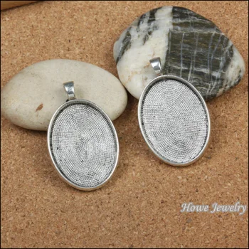 

35pcs Charms vintage oval frame Pendant Tibetan silver Zinc Alloy Fit Bracelet Necklace DIY Metal Jewelry Findings