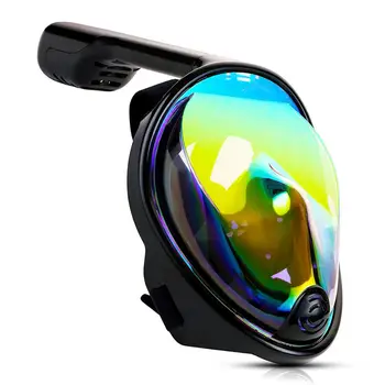 

Diving Mask Full Face Snorkeling Masks Panoramic View Anti-fog Anti-Leak Swimming Snorkel Scuba Underwater GoPro Compatible