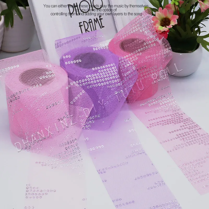 

6cm/10cm 25yard/roll Hollow Dot/Silver Soft Tulle Roll Ribbon DIY Handmade Hair Bow Tutu Wedding Christmas Transparent Wholesale