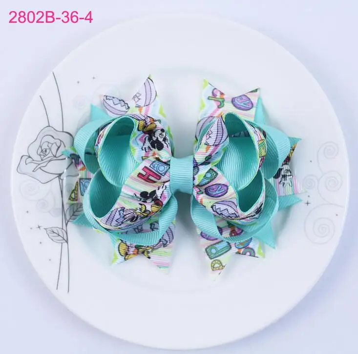 cute printing ribbon hairbow4