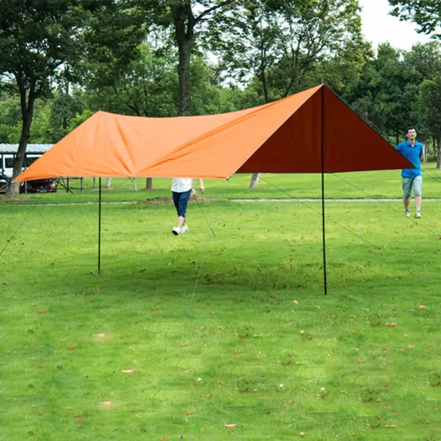 Cheap Outdoor Sun Shelter Camping Waterproof Beach Awning Canopy UV Protection Silver Coating For Picnic 