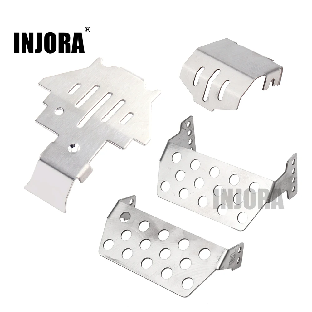 

INJORA TRX4 Stainless Steel Chassis Armor Axle Protector Pedal Plate for 1/10 RC Crawler TRAXXAS TRX-4