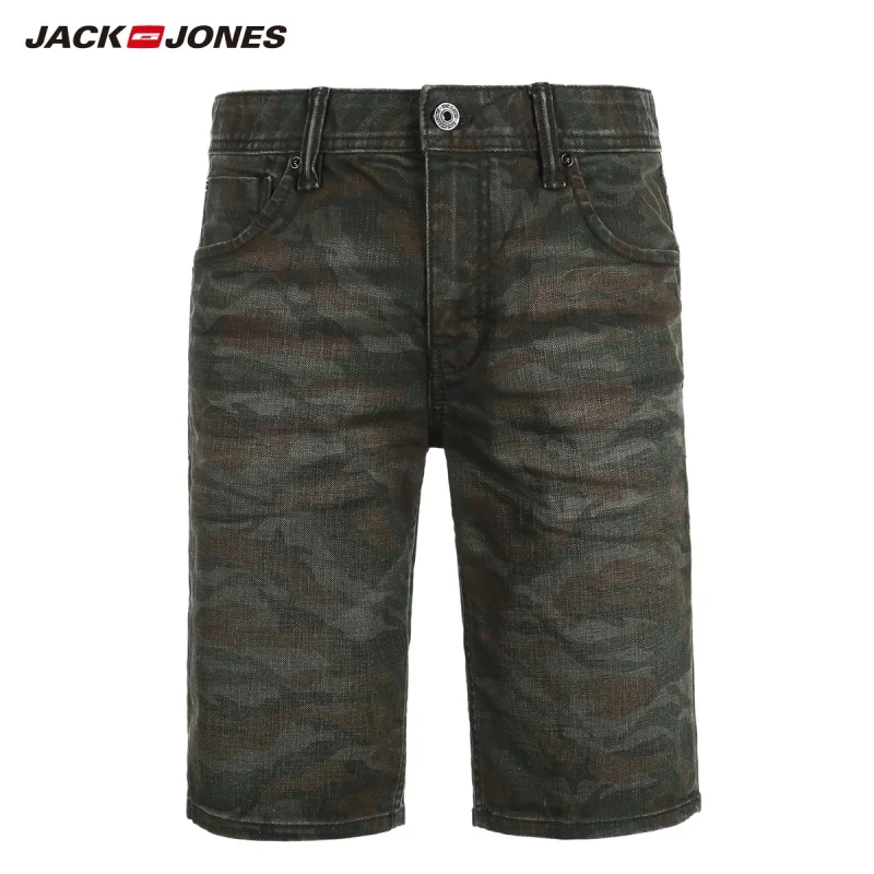 JackJones/мужские камуфляжные прямые джинсовые шорты до колена J | 218243501