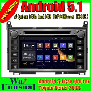 

WANUSUAL 8'' Octa Core 32G 4G RAM Android 6.0 GPS Navigation for Toyota Venza 2008 2009 2010 2011 2012 2013 2014 2015 2016 2017