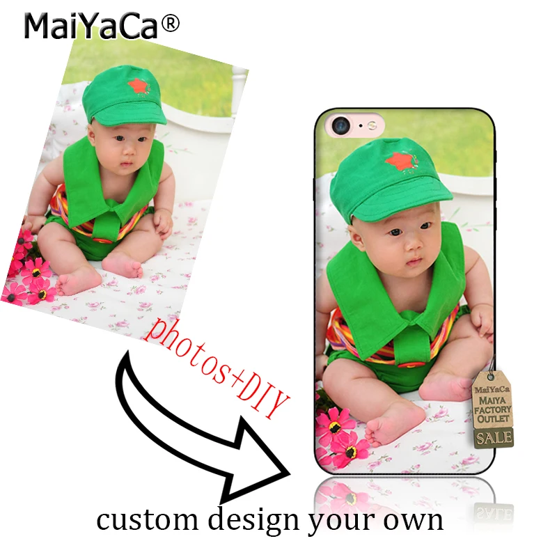 

MaiYaCa Personalized Custom Picture Phone Case Create Your Own Photo Custom Case-Shock Absorbing silicone TPU Case for iphone