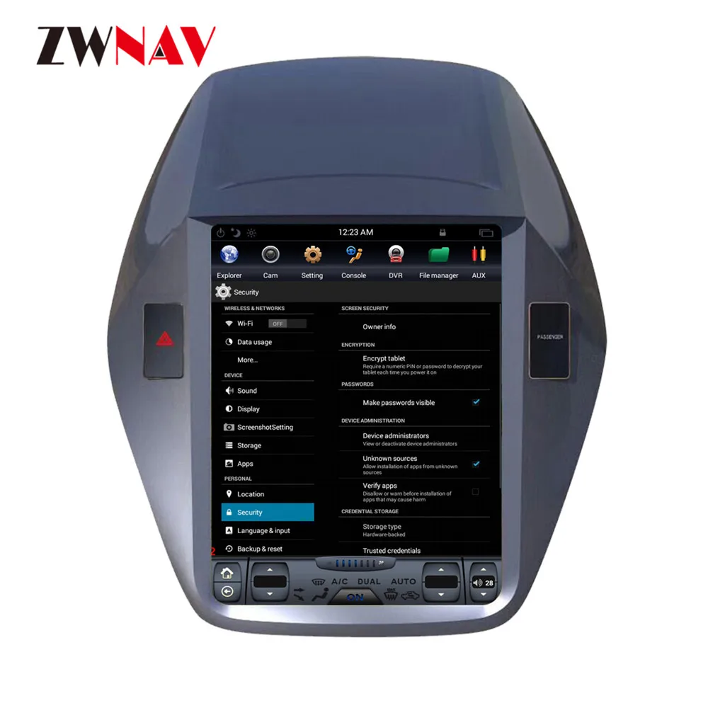 Top ZWNVA Tesla IPS Screen Android 7.1 Car No CD DVD Player Radio GPS Navigation For HYUNDAI IX35 2009 2010 2011 2012 -2016 Headunit 0