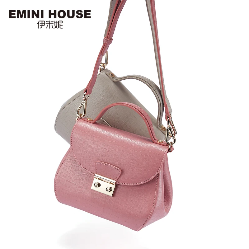 Kopen EMINI HUIS Olie Wax Split Lederen Schoudertas Hangslot Crossbody Tassen Voor Vrouwen Luxe Handtassen Vrouwen Tassen Designer