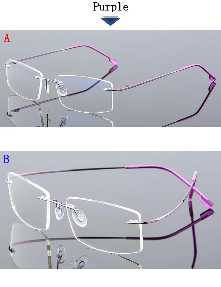 Фотохромные очки для близорукости, ультра-светильник, титановые оправы без оправы, квадратные очки для близоруких, близоруких по рецепту, Gafas