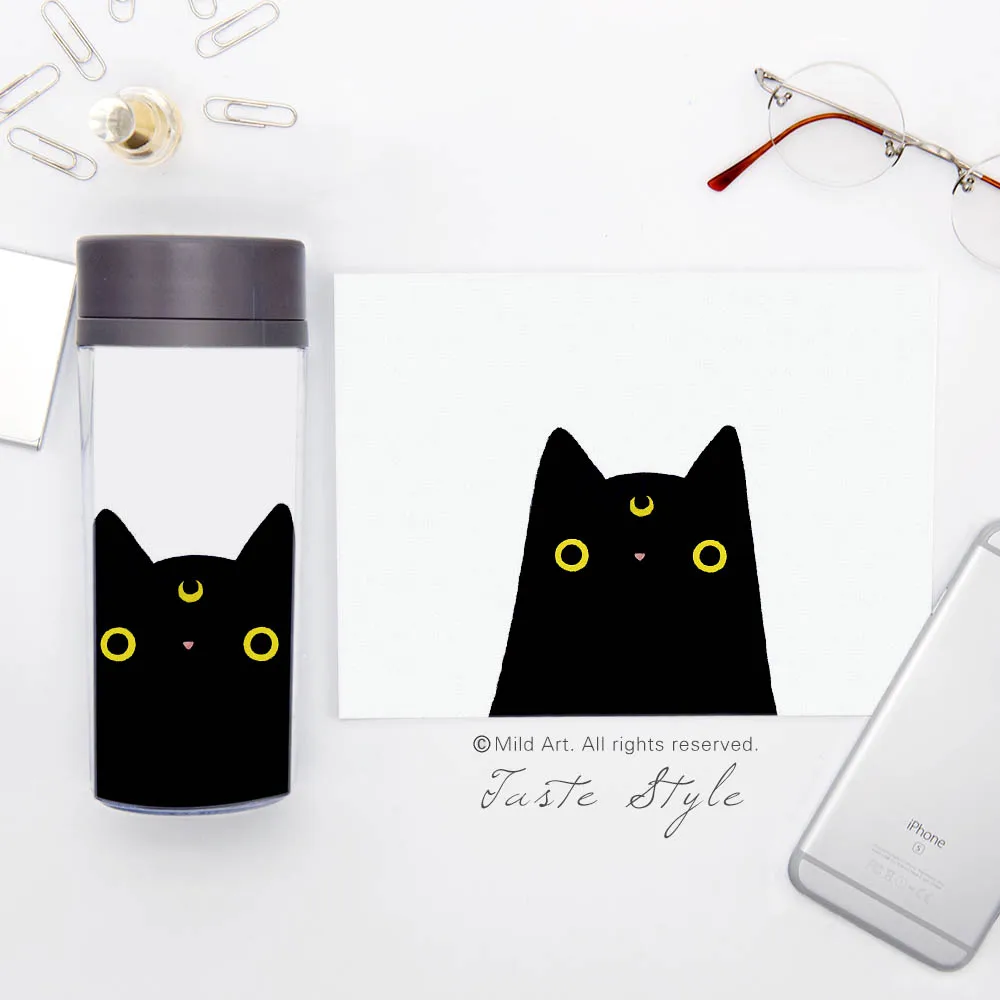 Toko Online Plastik Terisolasi Hewan Kucing Lucu Kawaii Anak Botol