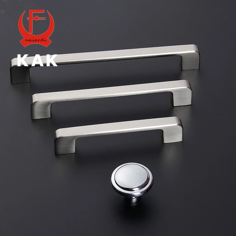 KAK 5pcs/lot Modern Zinc Alloy Door Handles Drawer Knobs