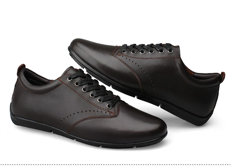 Мужская обувь на плоской подошве; Цвет Черный; официальная обувь из натуральной кожи; мужская повседневная обувь с круглым носком в винтажном итальянском стиле; мужские оксфорды размера плюс 46-47